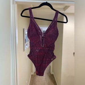 Becca One Piece Swimsuit Colorplay lace size M
